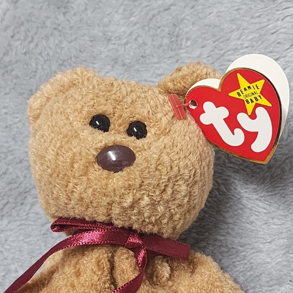 Beanie Babies Curly 1993 1996 RARE Baby Bear Toy Vtg - Picture 5 of 10